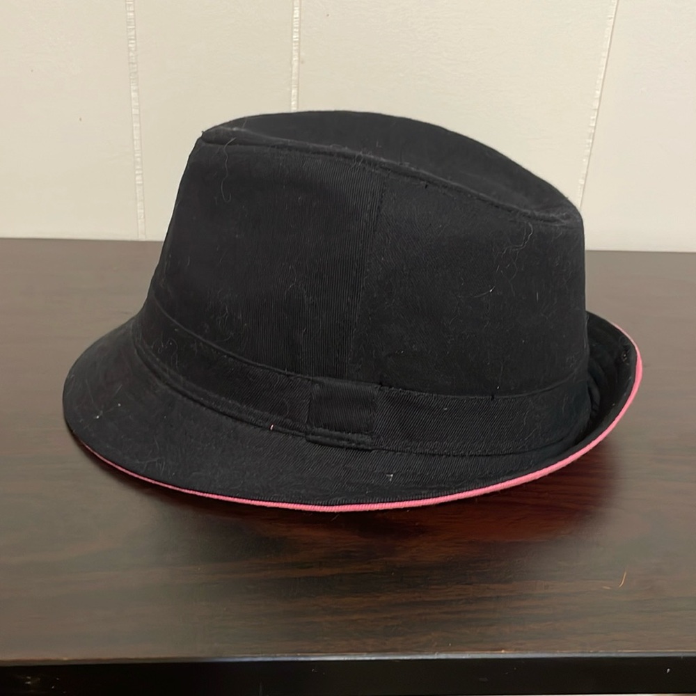 Black Fedora with Hot Pink accent